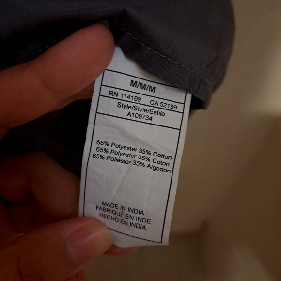 Quiksilver | Men's Gray Short button down short Sleeve Shirt - Picture 9 of 11